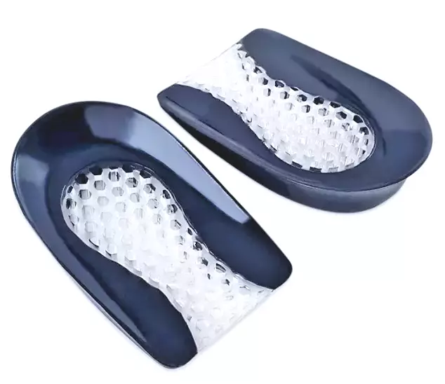 2-pair gel heel cups silicone honeycomb foot pads feet shoe inserts shock absorb