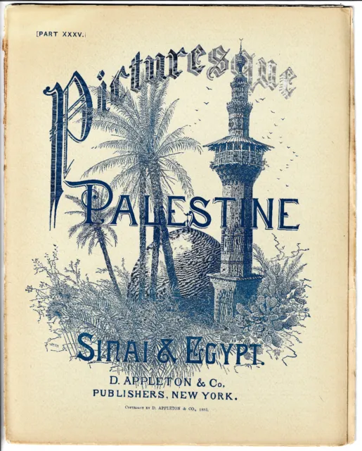 Picturesque Palestine Sinai Egypt 1883 Holy Land Egypt Issue XXXV Plate of LUXOR