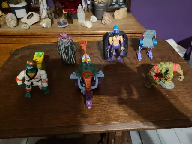 Vintage Mirage TMNT Lot Teenage Mutant Ninja Turtles Action Figures vehicles