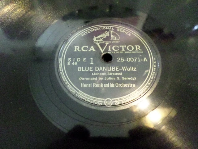 Henri Rene - Blue Danube Waltz 78 rpm record album