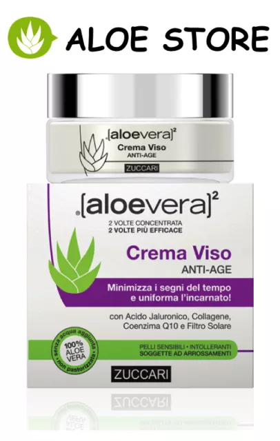 ZUCCARI ALOE VERA x2 -- 1x CREMA VISO ANTI-AGE 50ml - CONTRASTA L'INVECCHIAMENTO