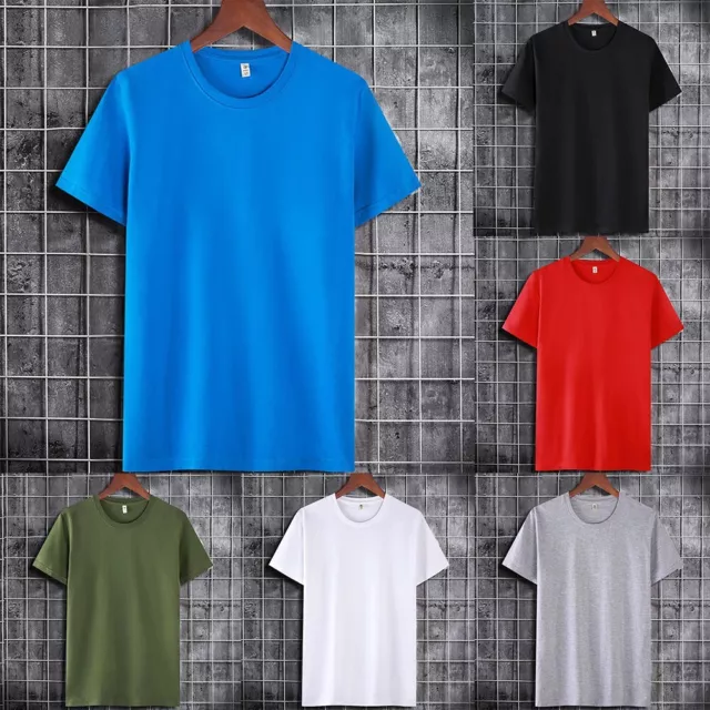 T-shirts classiques en coton pour hommes à manches courtes t-shirts de sport en