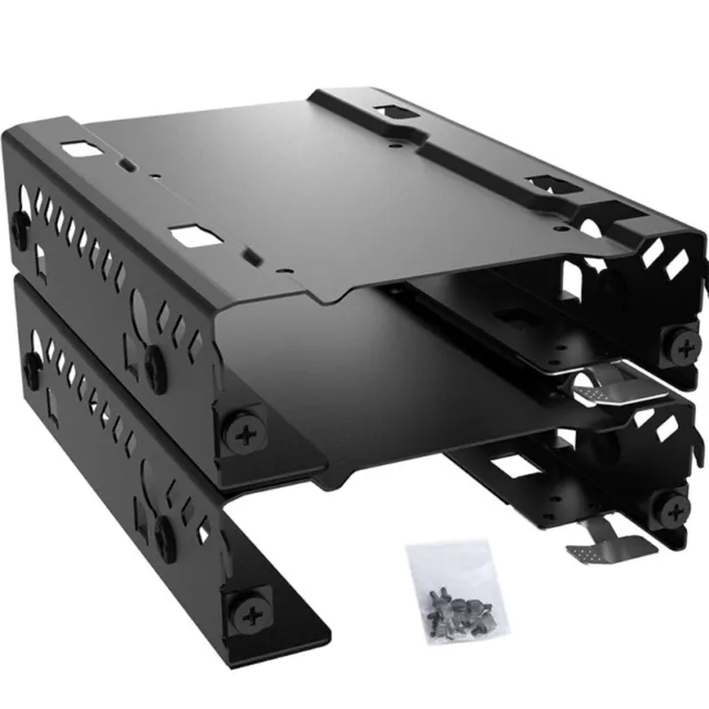 Stackable 3.5 / 2.5" HDD Mounting Bracket for Pack Cases Black 2 Pa