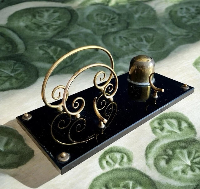 Ancien Porte-marqueur En Verre Art Déco CADO Paris - Bar Cocktail Canard Journaux (12 Pièces)