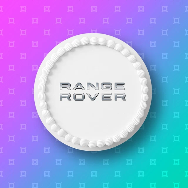 RANGE ROVER LOGO pre-cut Edible Icing Cake Topper or Ribbon £5.00 ...