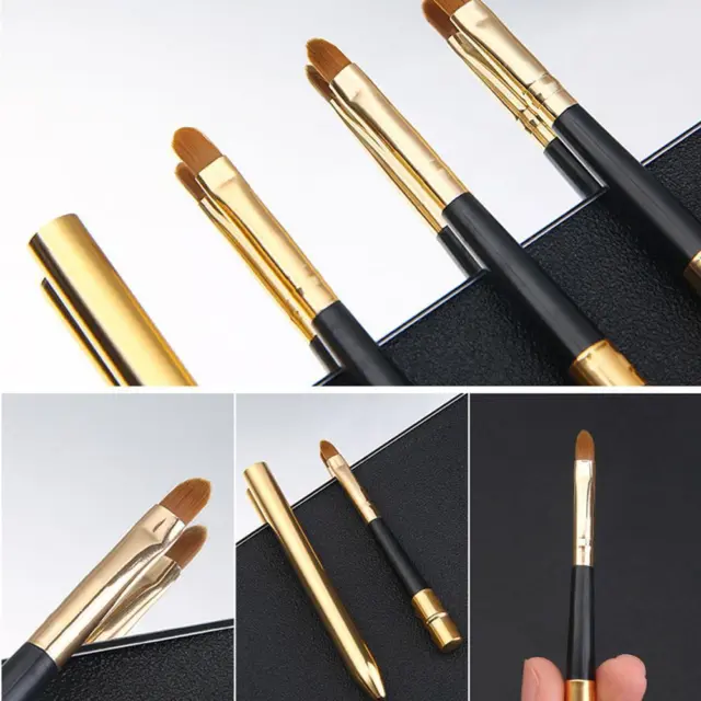 Portable Smooth Travel Retractable Lip Brush Makeup Lipstick Cosmetic P4N5