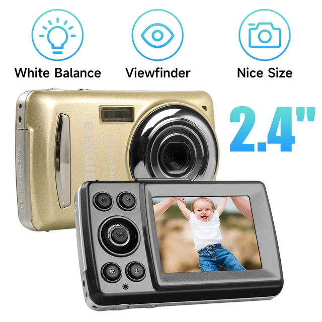 Digital Camera 2.4 Inch TFT LCD Screen 4X Zoom HD 16MP 1080P Anti-Shake Mic US