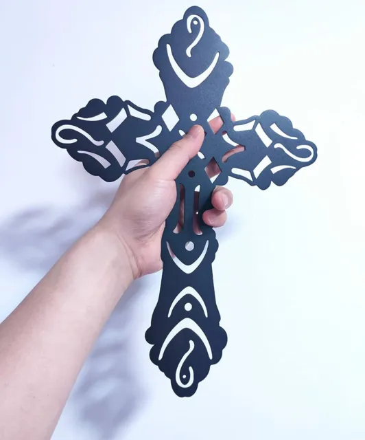 Decorative Metal Cross for The Wall, Christian Religious Crucifix for Home Decor