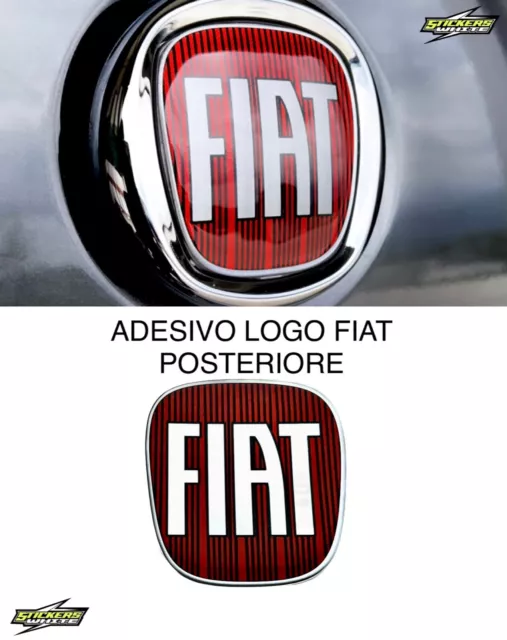 Adesivo Logo Fiat Punto Evo Emblema 3M Stemma Fregio 3D Posteriore Resinato