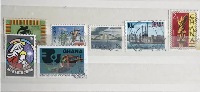 Briefmarken Ghana kleines Lot - verschiedene gestempelt