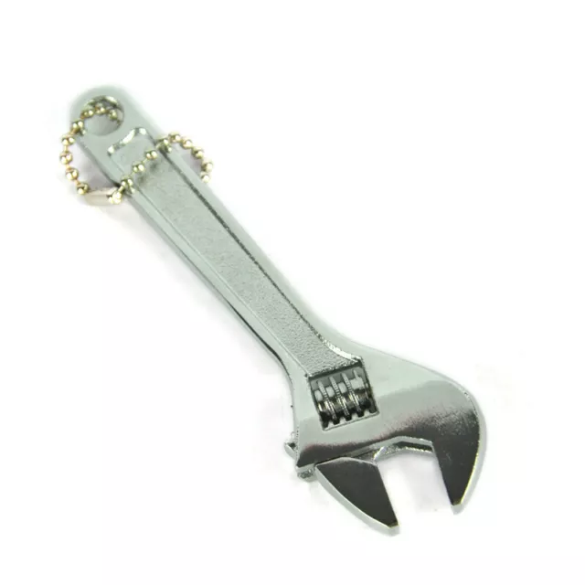 2.5" Mini Metal Wrench Adjustable 0-10mm Jaw Spanner Wrenches Hand Tool White 3