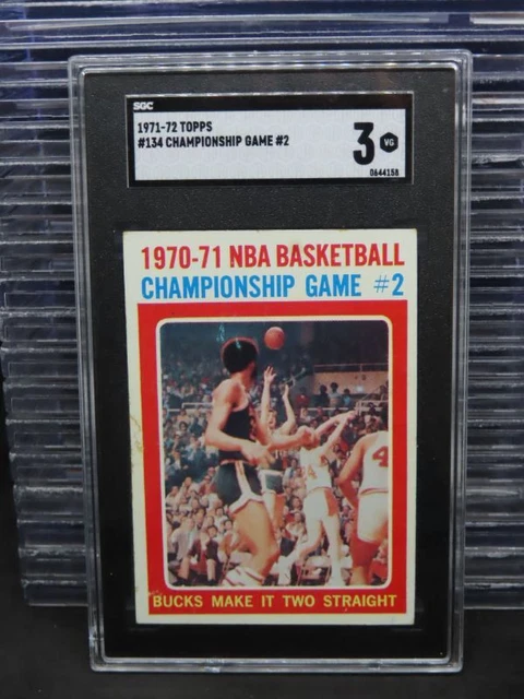 1971-72 Topps Championship Game #2 Bucks Make It Two Straight #134 SGC 3 (58)