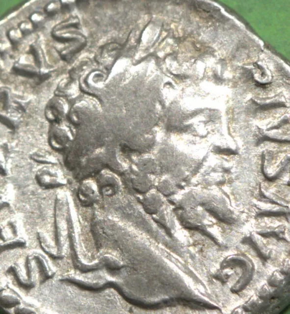Roman Imperial Silver ar Denarius of Septimius Severus   Septimius with BRANCH