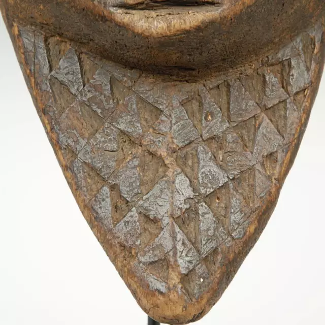 Giwoyo Initiation Mask Wood Raffia Pende Kuba Drc Congo C. Africa 20Th C. 8