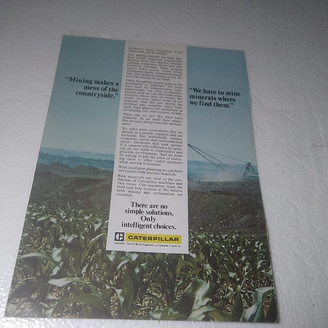Catepillar Print Advertisement 1970s OR PICK ANY 3 ADS FOR $24! 6.5x10" CAT