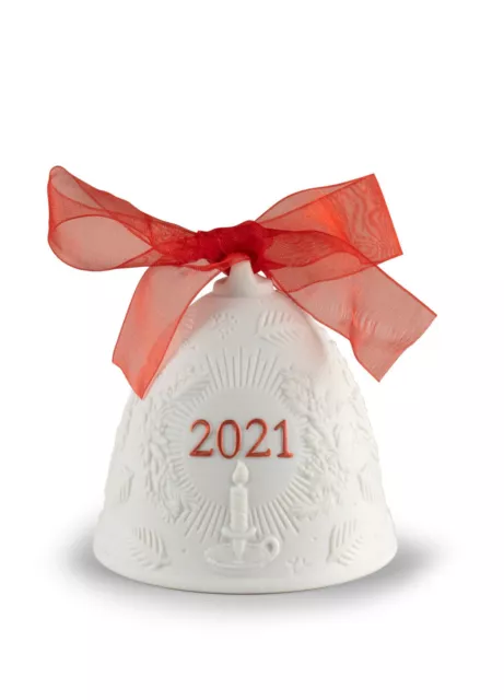 Lladro Ltd Ed 2021 Annual Red Christmas Bell #18463 Brand New In Box Save$$ F/Sh