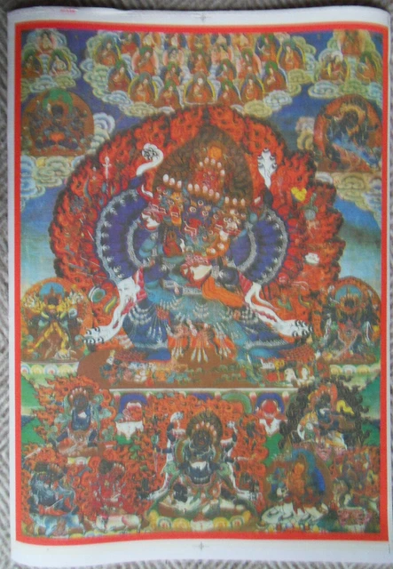 Thangka-bild Yidam Vajrabhairava zornvolle Gottheit Tibet Buddhismus bouddha