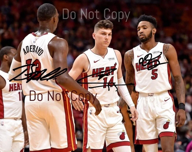 Tyler Herro Bam Adebayo Derrick Jones Jr Signed Photo 8X10 Rp Autographed Heat