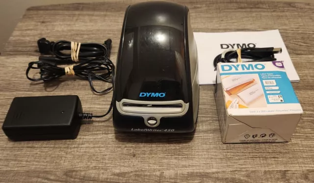 Dymo LabelWriter 450 Label Printer Thermal Barcode 1750110 All Cords TESTED