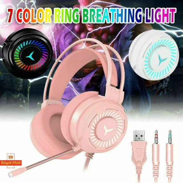 Gaming Headset RDB Led Wired Headphones Stereo with Microphone M10 PC XBOX PS4.2