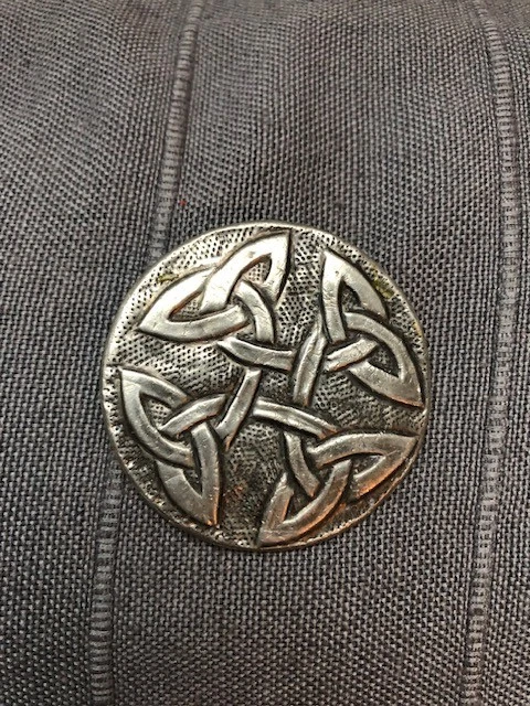 Grande Broche Ancienne KELT Plaque Argentée - Style Celte Bretagne, Occasion Bon état
