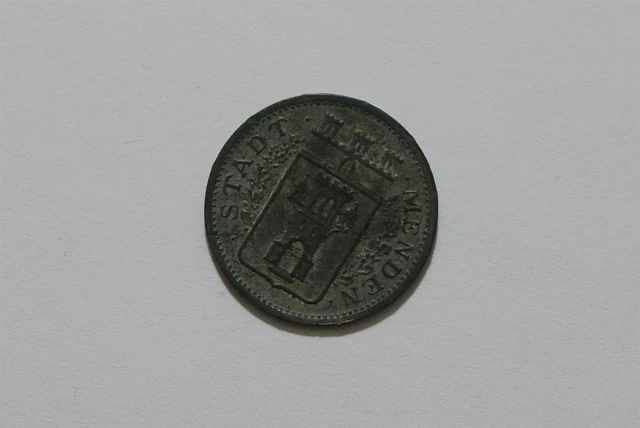 Germany War Money Token 10 Pfennig 1917 Menden Zinc B34 #Z798