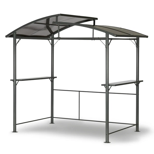 Leco Profi-Grillpavillon mit Polycarbonat-Dach,anthrazit,150x245x233cm (LxBxH)