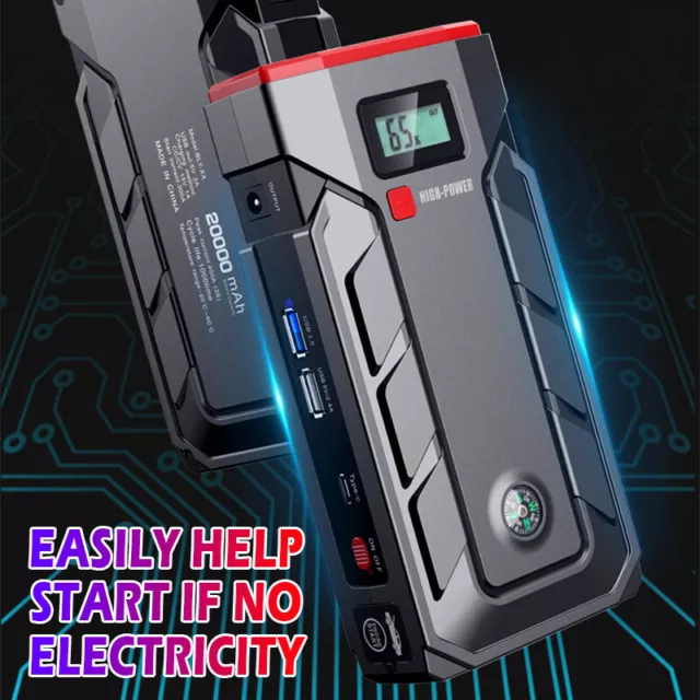 99900mAh Car Jump Starter Booster Box Power Bank Battery Charger USB Flashlight