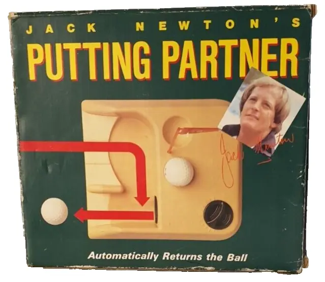 JACK NEWTON PUTTING PARTNER Vintage Golf Putting Practice Aid Original Box Works