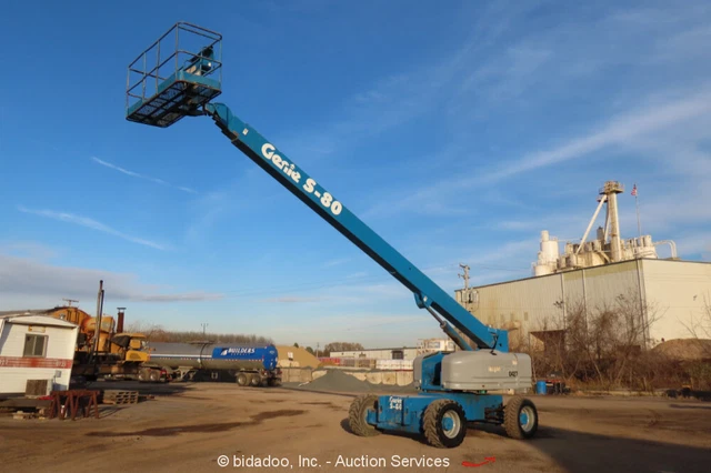 Genie S-80 80' 4WD Diesel Telescopic Boom Lift Man Aerial