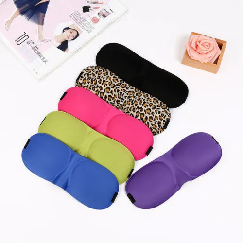 Travel 3D Eye Mask Sleep Soft Padded Shade Cover Rest Relax Sleeping Blindfold