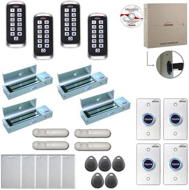 FPC-8405 4 Door Professional Network Access Control Outswing Door 1200Lbs Magloc