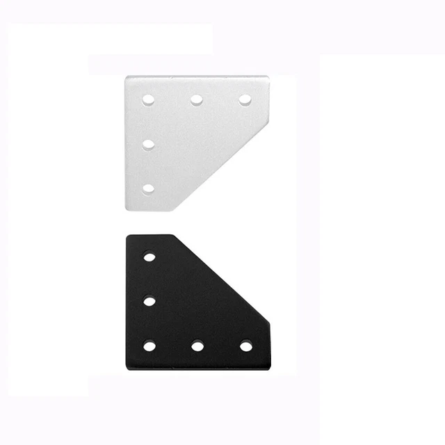 Aluminum Alloy Angle Bracket Joining Plate Without Screws 5 Hole 90 Degree