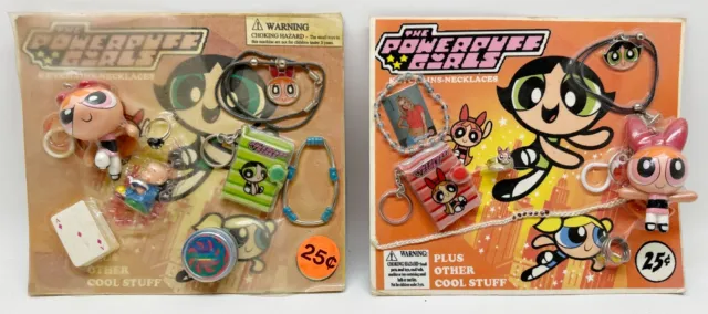 PowerPuff Girls Rare 1999 Vintage Vending Machine Premium Prize Display Keychain