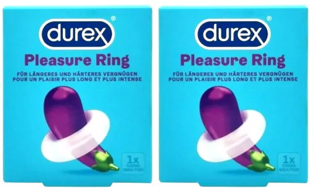 2 x Durex Pleasure Ring Dehnbarer Ring aus angenehm weichem Silikon - 2 Stück