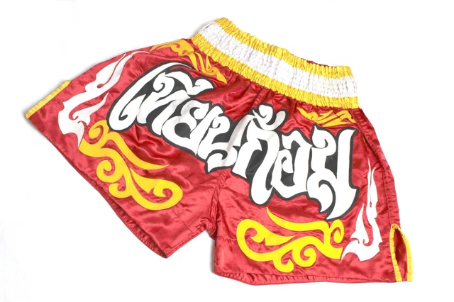 Pantaloncini da boxe MMA Muay Thai Training UFC Arti Marziali Kick Satin Adulti Uomo L