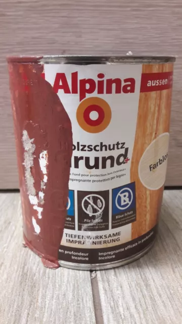 10€/L Alpina Holzschutz-Grund 2,5L Farblos Grundierung Imprägnierung (S286) 3