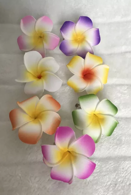 1 Pince clip barrette cheveux fleur frangipane frangipanier hawai couleur choix