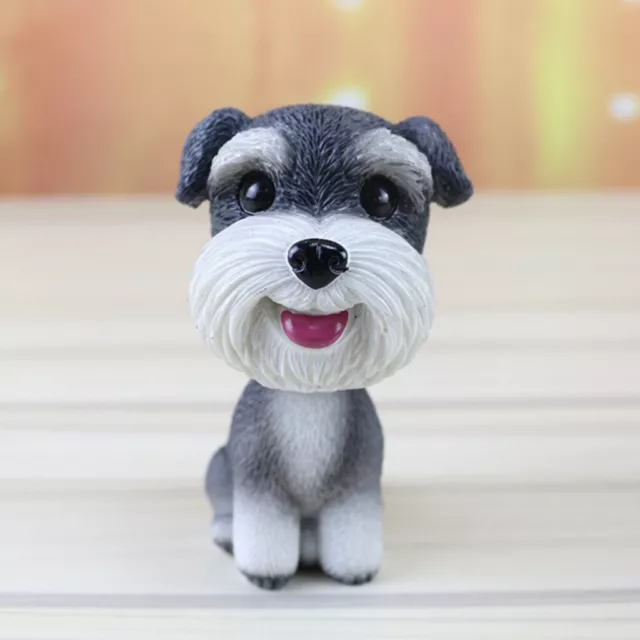 Shaking Head Schnauzer Nodding Dog Puppy Car   Decor Kids Bobblehead Toys