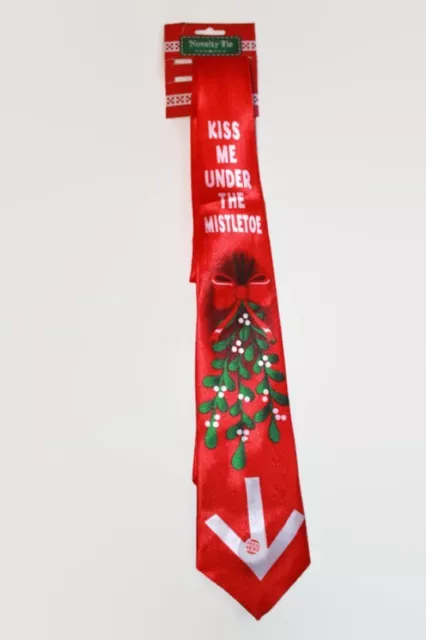 Mens Christmas Musical Tie Light Up Novelty Gift Office Staff Party MISTLETOE 2