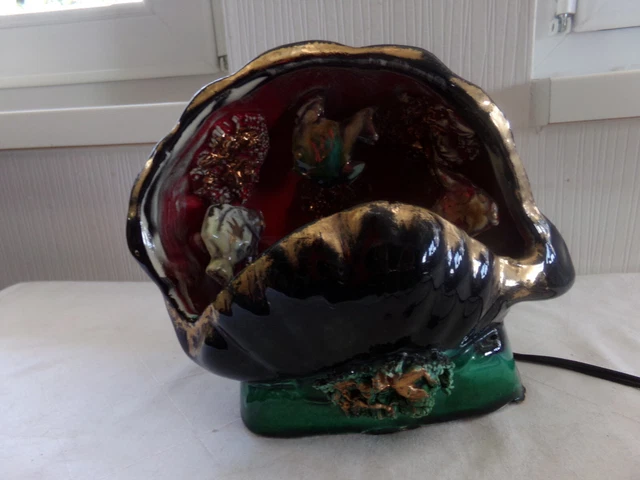 COQUILLAGE LAMPE Veilleuse Vintage Céramique LBL MONACO EUR 32,00 - FR