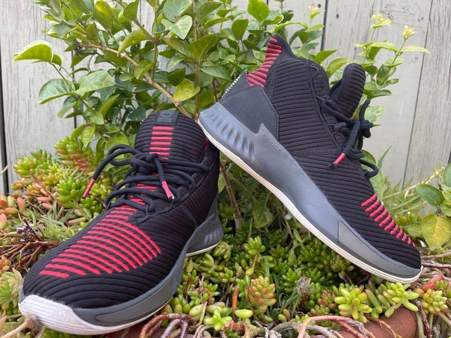 SIZE 8 ADIDAS D Rose 9 Bred Basketball Shoes Black Red White Mens