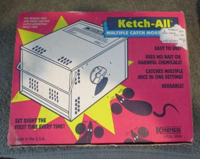 Ketch-All Multiple Catch Mousetrap Steel Lid Single Trap by Kness 101-0-002