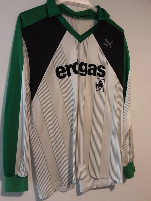 Borussia Mönchengladbach Original Puma Langarm Trikot Erdgas signiert