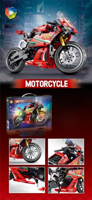 Building block assembly of motorcycle models for children's toys