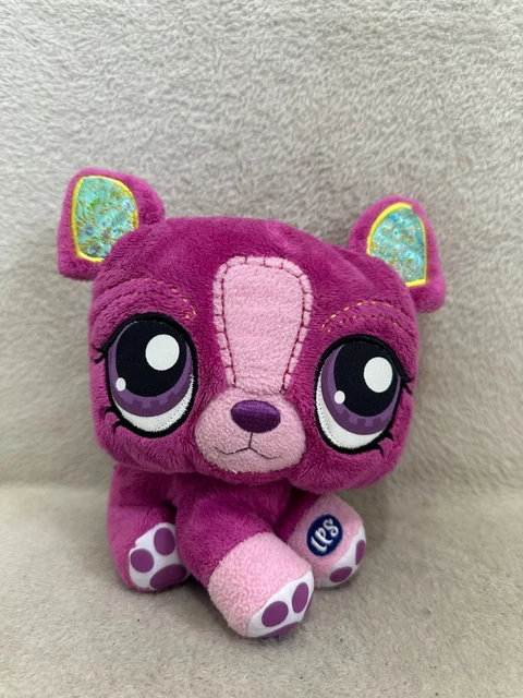 RARE LITTLEST PET shop LPS Pink Boston terrier puppy dog soft toy plush ...