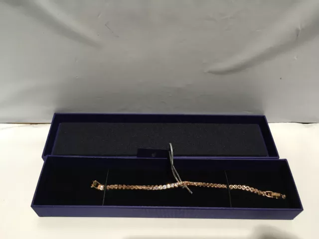 Swarovski Tennis Deluxe Women's White Gold Bracelet Size Medium