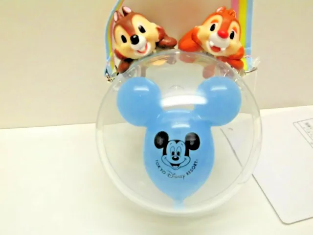 In Hand!! Tokyo Disney  Mickey Chip & Dale Mini Snack case Blue Balloon