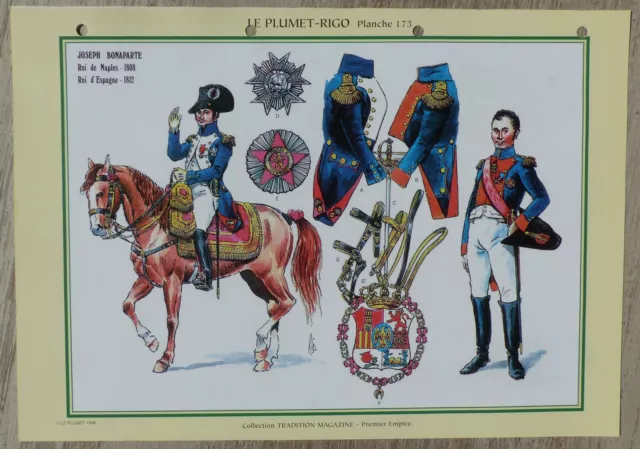 Rigo : Le Plumet, planche 173 : Joseph Bonaparte Roi de Naples 1808 BE