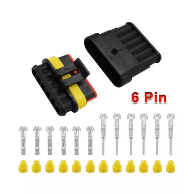 Car Waterproof Electrical Wire Cable Automotive Connector 1-6Pin Way Plug Kit